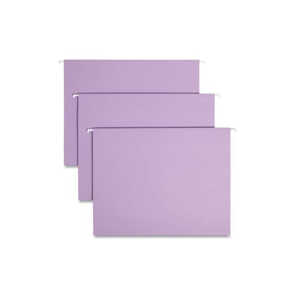 Smead Smead, COLORED HANGING FILE FOLDERS, LETTER SIZE, 1/5-CUT TAB, LAVENDER, 25PK 64064 - main